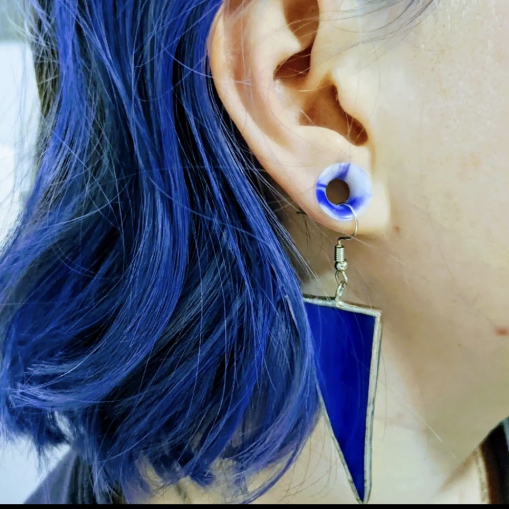 Handmade blue earrings